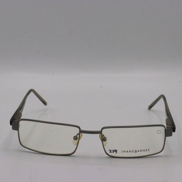 Jhane Barnes Gun Metal Rectangle Mens Vintage Glasses Handmade 54 18 140 - Picture 1 of 2